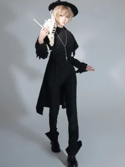 【Pré-vente】 Pantalon droit gothique Lolita Ouji Fashion