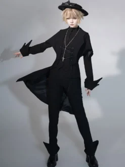 【Pré-vente】 Pantalon droit gothique Lolita Ouji Fashion