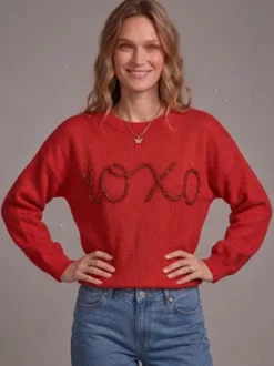 Pull en maille à col rond manches longues oversize style décontracté