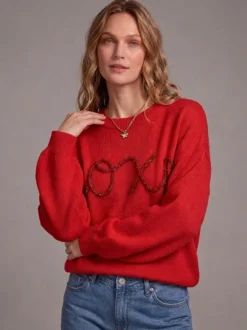 Pull en maille à col rond manches longues oversize style décontracté
