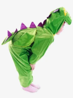 Pyjama Kigurumi Enfant Cadeaux Noël Unisexe Flanelle Vert Dinosaure Pyjama Déguisement Halloween