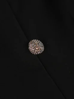 Robe courte à manches bouffantes pour femme style rétro chic - Noir élégant col montant coupe moulante - Idéale pour le printemps 2026