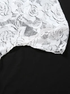 Robe courte moulante sans manches en dentelle florale ajourée pour femme idéale pour les soirées en boîte de nuit