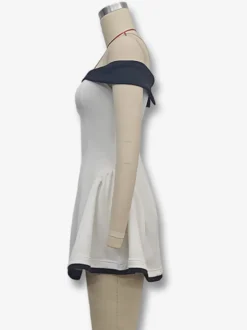 Robe courte à épaules dénudées et manches longues coupe trapèze tenue de soirée sexy pour femme 2026
