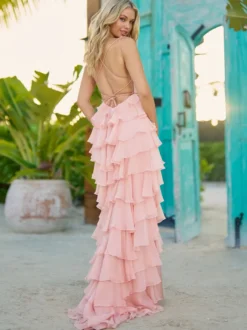 Robe de bal à col bijou sirène robes de concours plissées sans manches