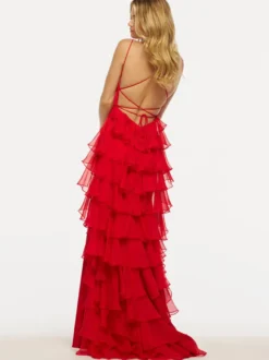 Robe de bal à col bijou sirène robes de concours plissées sans manches