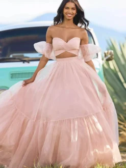Robe de bal col en cœur robe de bal sans manches robes de soirée plissées