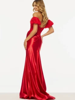 Robe de bal sirène col en V dentelle balayage dentelle robes de soirée formelles