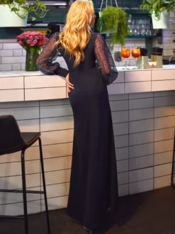 Robe de Cocktail de Bal Mode Sirène Longueur Cheville Col en V