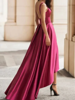Robe de cocktail mariage robe de soirée col rond sans manche dos nu