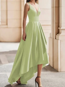 Robe de cocktail mariage robe de soirée col rond sans manche dos nu