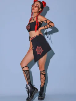 Robe de danse jazz pour femme short jupe haut vêtements de danse costumes