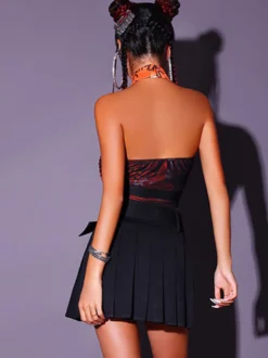 Robe de danse jazz tenue de danse pour femme costume de chanteuse DJ de bar et de boîte de nuit