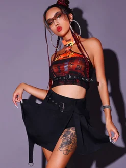 Robe de danse jazz tenue de danse pour femme costume de chanteuse DJ de bar et de boîte de nuit