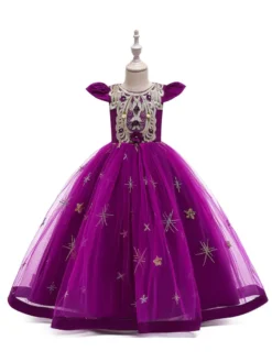 Robe de fête pour Noël Rouge de Noël sans manches en polyester