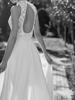 Robe de mariée 2 Pièces en dentelle Ivoire sans manches Robe de Mariée Simple Robes de mariée