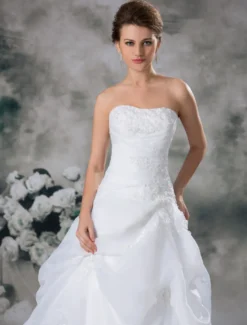Robe de mariée princesse bustier à traîne robe de mariage