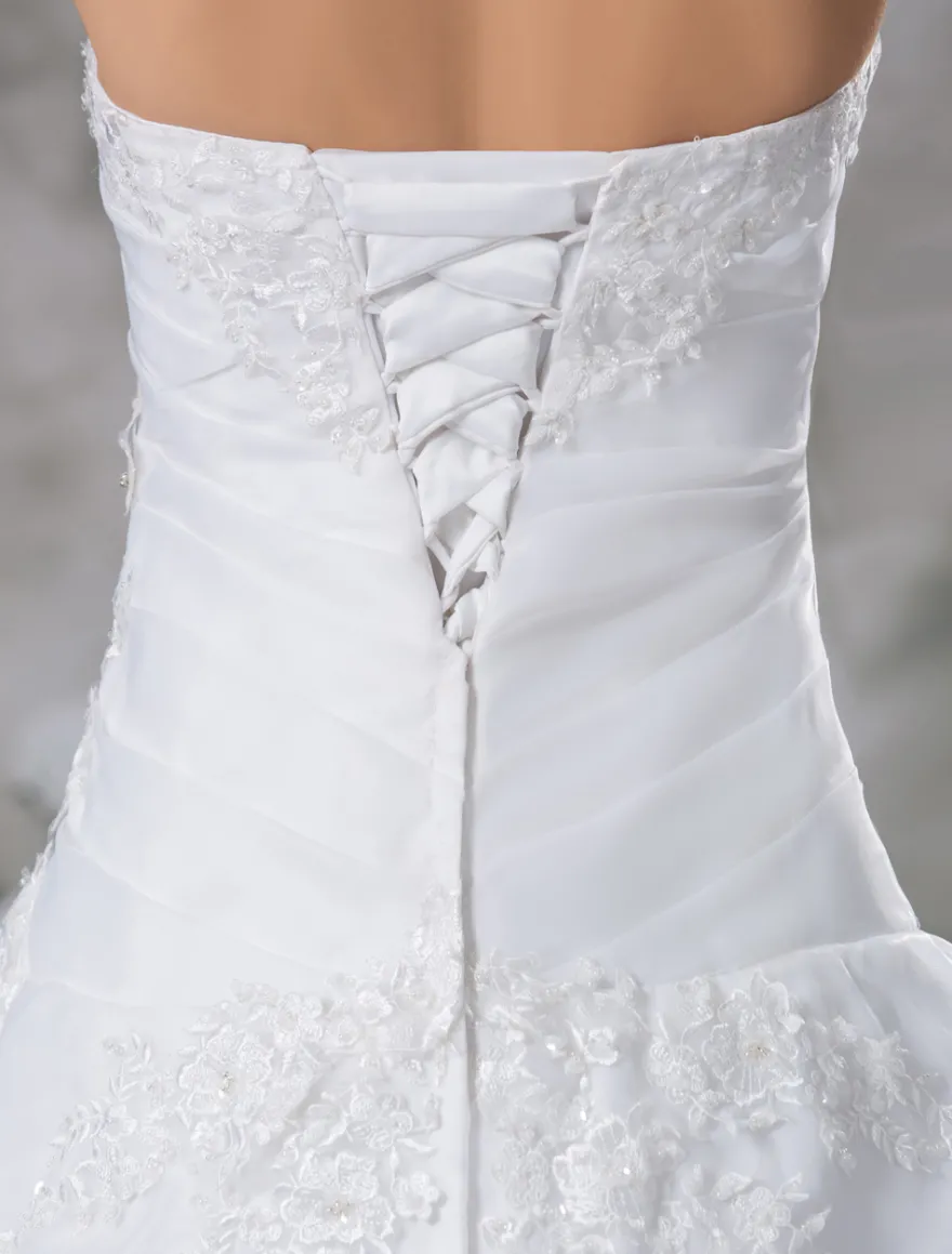 Robe de mariée princesse bustier à traîne robe de mariage