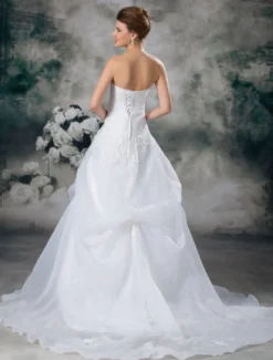 Robe de mariée princesse bustier à traîne robe de mariage