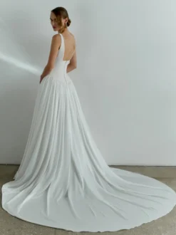 Robe de mariée simple taille basque robe de bal col carré sans manches 50 cm robes de mariée