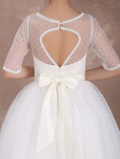 Robe de Mariée Vintage Courte Robe de mariée A-ligne satin en dentelle avec doublure