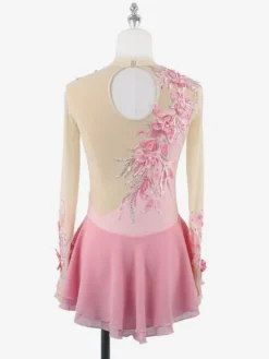 Robe de patinage Black Swan en maille perlée élégante pour femmes et filles