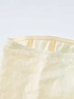 Robe de soirée abricot en polyester à motif cœurs sans manches bustier robe d'été