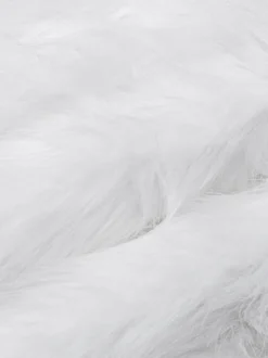 Robe de soirée blanche en polyester sans manches à bretelles et col montant