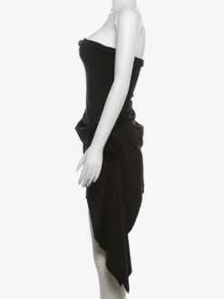 Robe de soirée blanche sans manches robe semi-formelle sans bretelles