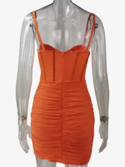 Robe de soirée à bretelles dos nu lilas sexy