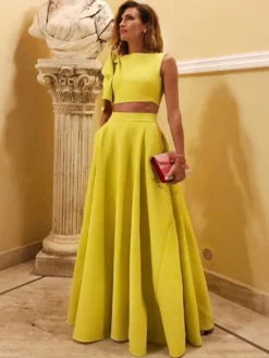 Robe de soirée en crêpe extensible décolleté en V longueur au sol sans manches fermeture éclair nœuds robe de soirée formelle