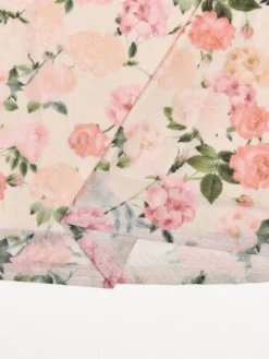 Robe de soirée maxi rose à bretelles col sans manches imprimée sexy semi-formelle