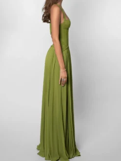Robe de soirée robe de bal décolleté en cœur dentelle avec traîne plissée robe de cérémonie