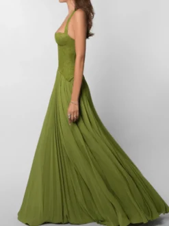 Robe de soirée robe de bal décolleté en cœur dentelle avec traîne plissée robe de cérémonie