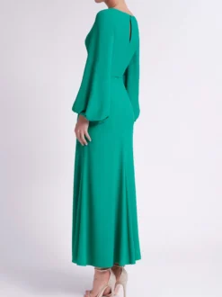 Robe de soirée sirène col en V soie élastique comme le satin longueur cheville robes de soirée formelles personnalisation gratuite