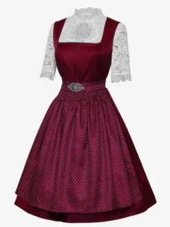 Robe Dirndl mi-longue pour femme style Oktoberfest déguisements costumes de fêtes robe bleue rétro d'Halloween pour femme adulte ensemble d'Halloween