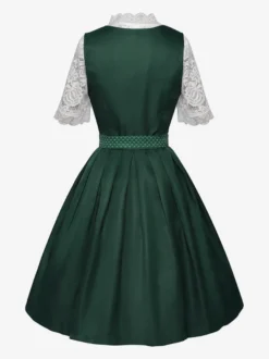 Robe Dirndl mi-longue pour femme style Oktoberfest déguisements costumes de fêtes robe bleue rétro d'Halloween pour femme adulte ensemble d'Halloween
