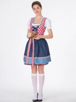 Robe Dirndl pour fille tenue bavaroise 3 pièces pour l'Oktoberfest
