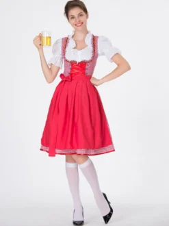 Robe Dirndl pour fille tenue bavaroise 3 pièces pour l'Oktoberfest