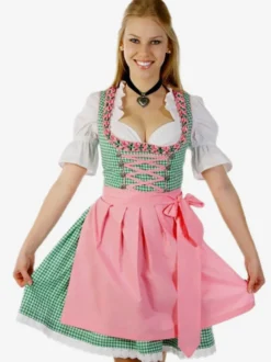 Robe Dirndl pour fille tenue bavaroise 3 pièces pour l'Oktoberfest