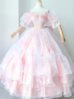 Robe Lolita douce à manches courtes pull de mariée robe Hime Lolita de mariage