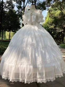 Robe Lolita douce Robe Lolita à manches courtes en polyester