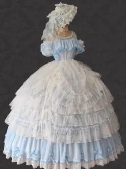 Robe Lolita Hime en polyester sans manches robe de soirée romantique et douce style Rocco