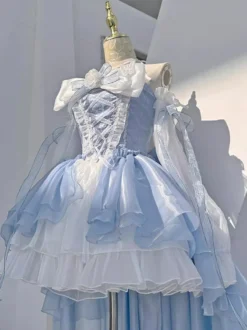 Robe Lolita Hime sans manches avec nœud doux et robe Lolita Tea Party