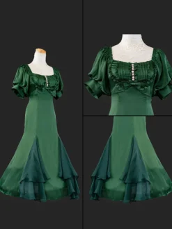 Robe Lolita OP À Lacets À Volants Robe Une Pièce Lolita À Manches Courtes Bordeaux