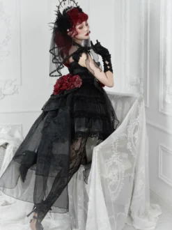 Robe Lolita pull sans manches en polyester Kuro Lolita