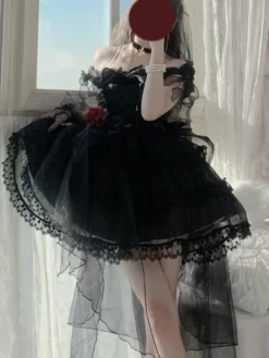 Robe Lolita pull sans manches en polyester Kuro Lolita