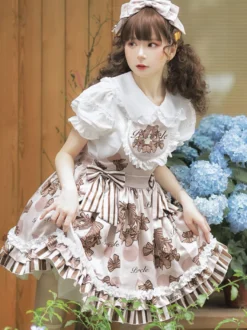 Robe Mignonne Lolita Robe Lolita Sans Manches À Volants
