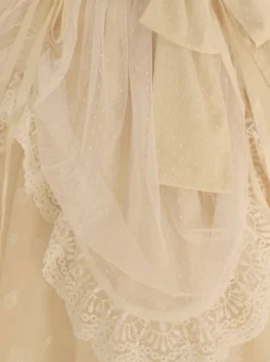 Robe Mignonne Lolita Robe À Manches Longues Volant En Polyester