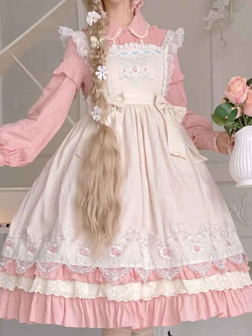 Robe Mignonne Lolita Robe À Manches Longues En Polyester